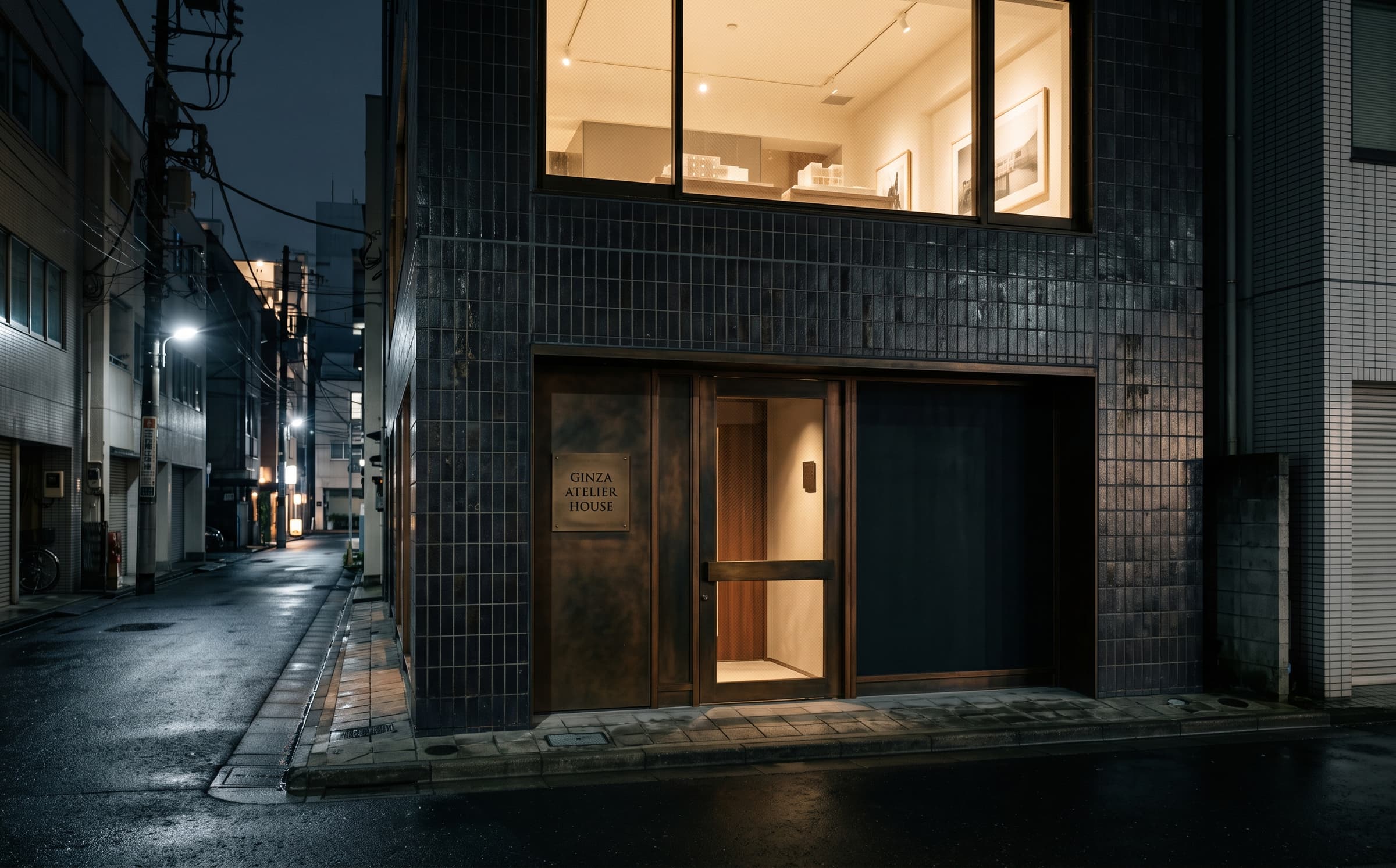 A material detail at Ginza Atelier House, Tokyo, Japan